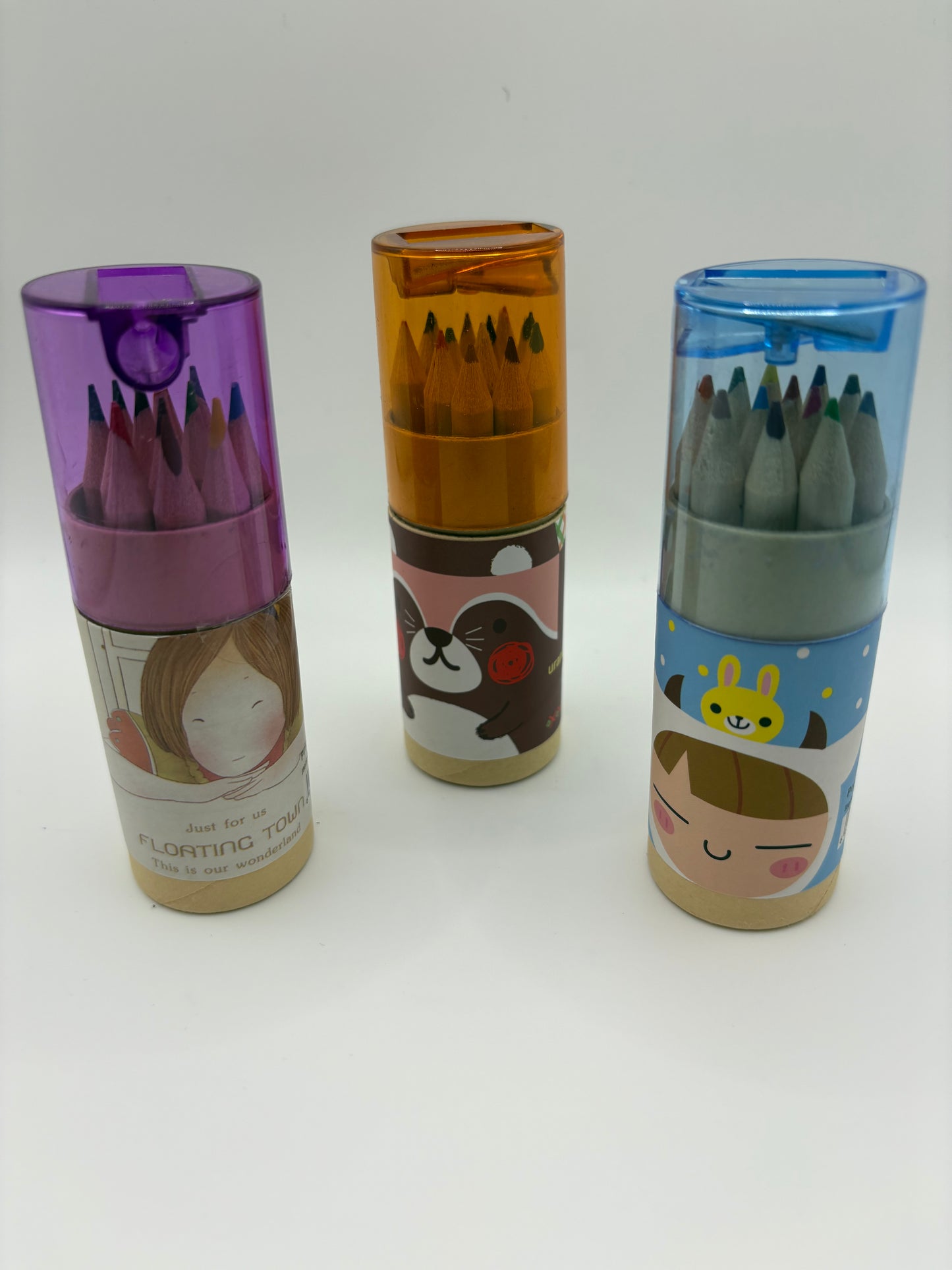 Coloured Pencils with Sharpener – 12 Pack